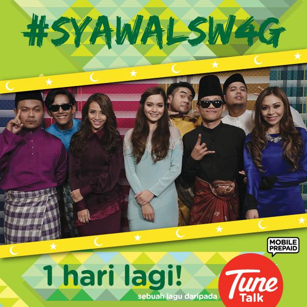 1 HARI LAGI! Tak bestlah raya kalau tak ada lagu raya kan? Nantikan video muzik #SyawalSW4G esok! #tazabar