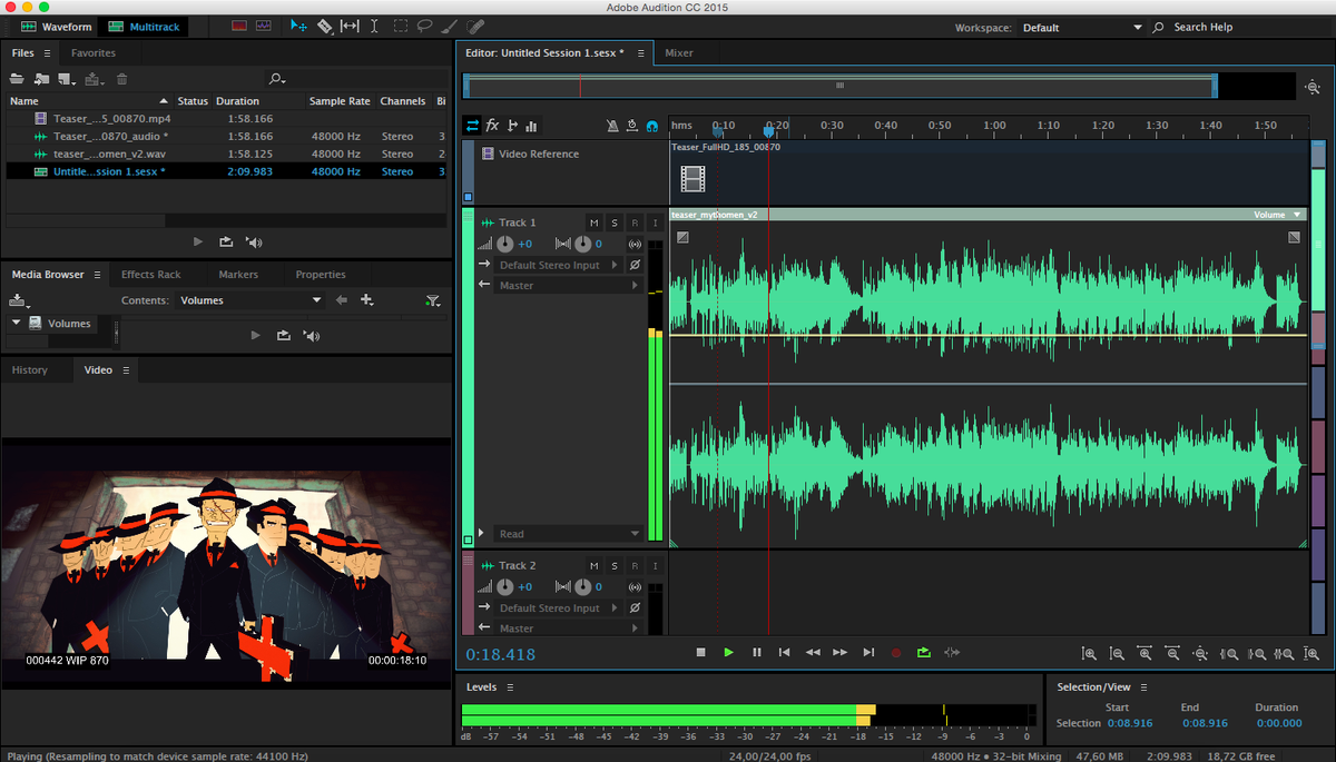 Mythomen's tweet image. Reviewing the latest mix of the trailer. The completion is near :) #sounddesign #animation
