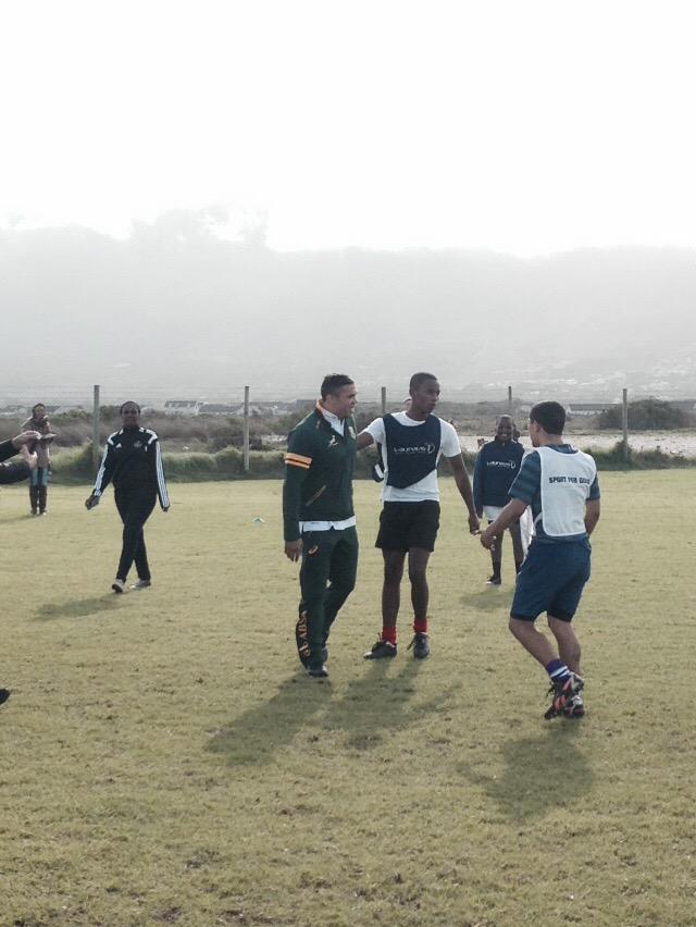 GitaCarroll's tweet photo. Springboks at VUKA Rugby. #sport4good in action. @LaureusYES http://t.co/eO6f4xSl9s