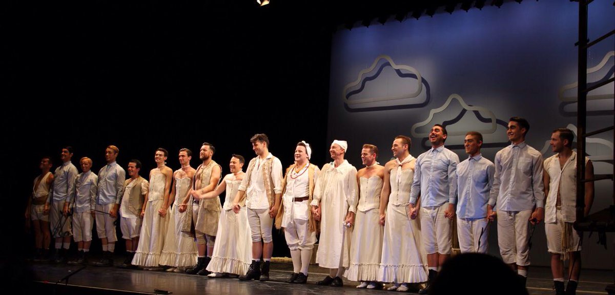 Not really a #TBT but a GORGEOUS pic of our final curtain call! Thanx <a href="/MattJ0lly/">Matt Jolly</a>! Missing u all: cast, crew &amp; crowds!