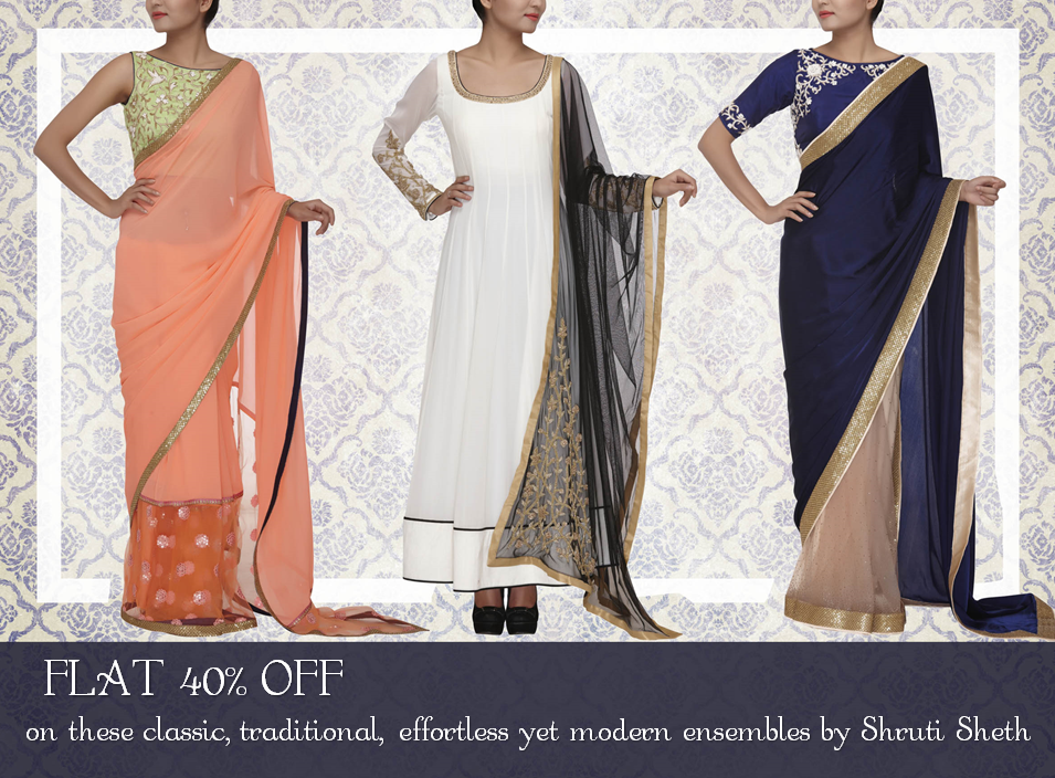 Get set for the festive season with these classic, traditional, effortless yet modern ensembles by Shruti Sheth