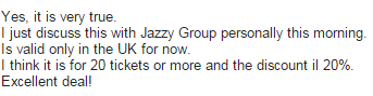 ToppDoggEU's tweet photo. Hi guys! As you may know Jazzy is taking bulk orders on UK showcase tickets; around 20+ will get 20% off! (link next) http://t.co/DCvXF0tzf6