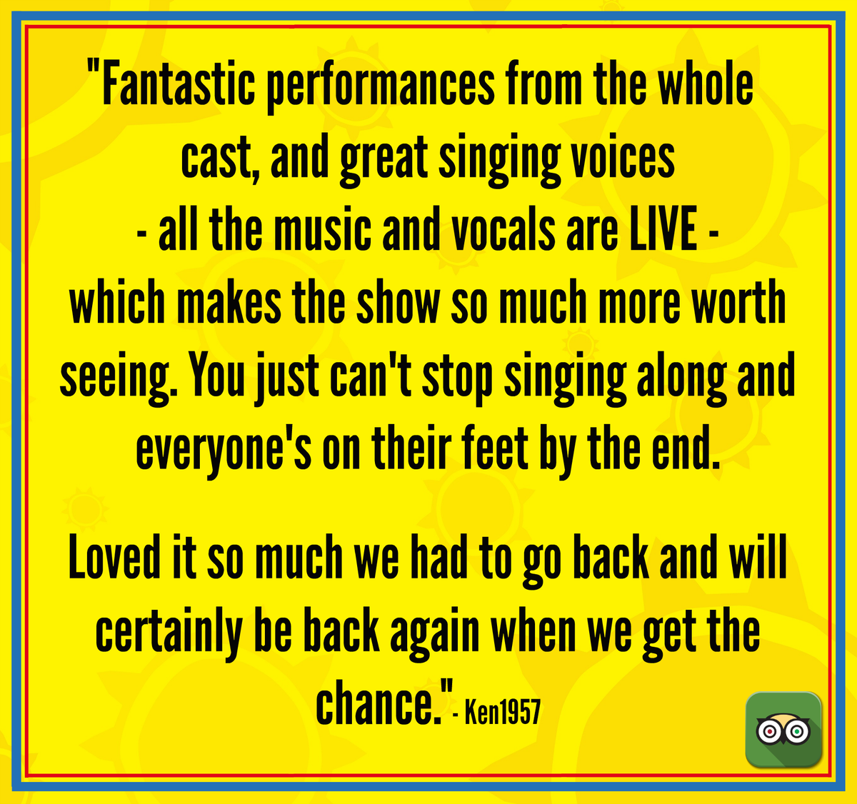 KinksMusical's tweet photo. We've jumped 4 places in @TripAdvisor's most loved Theatre &amp; Concerts! 

Left a review yet? http://t.co/OtFSclrRKU http://t.co/OJbgJQ8o7u