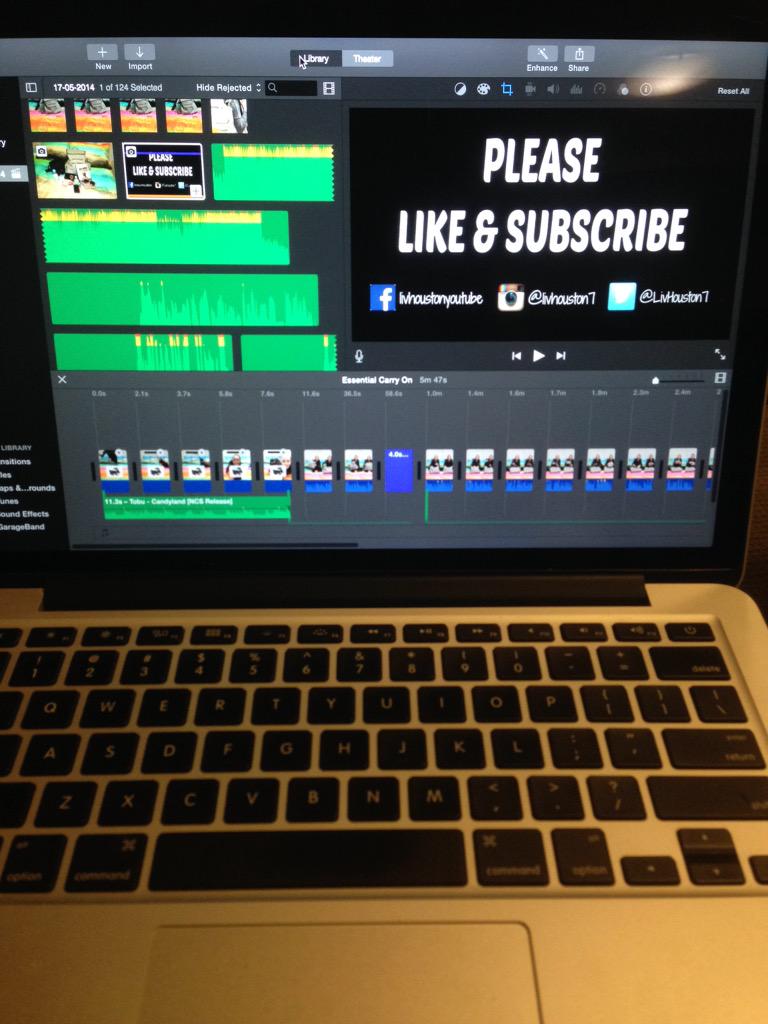LivHouston7's tweet photo. Editing my next video.... Can you guess what it's on? http://t.co/d91bykYCt3
