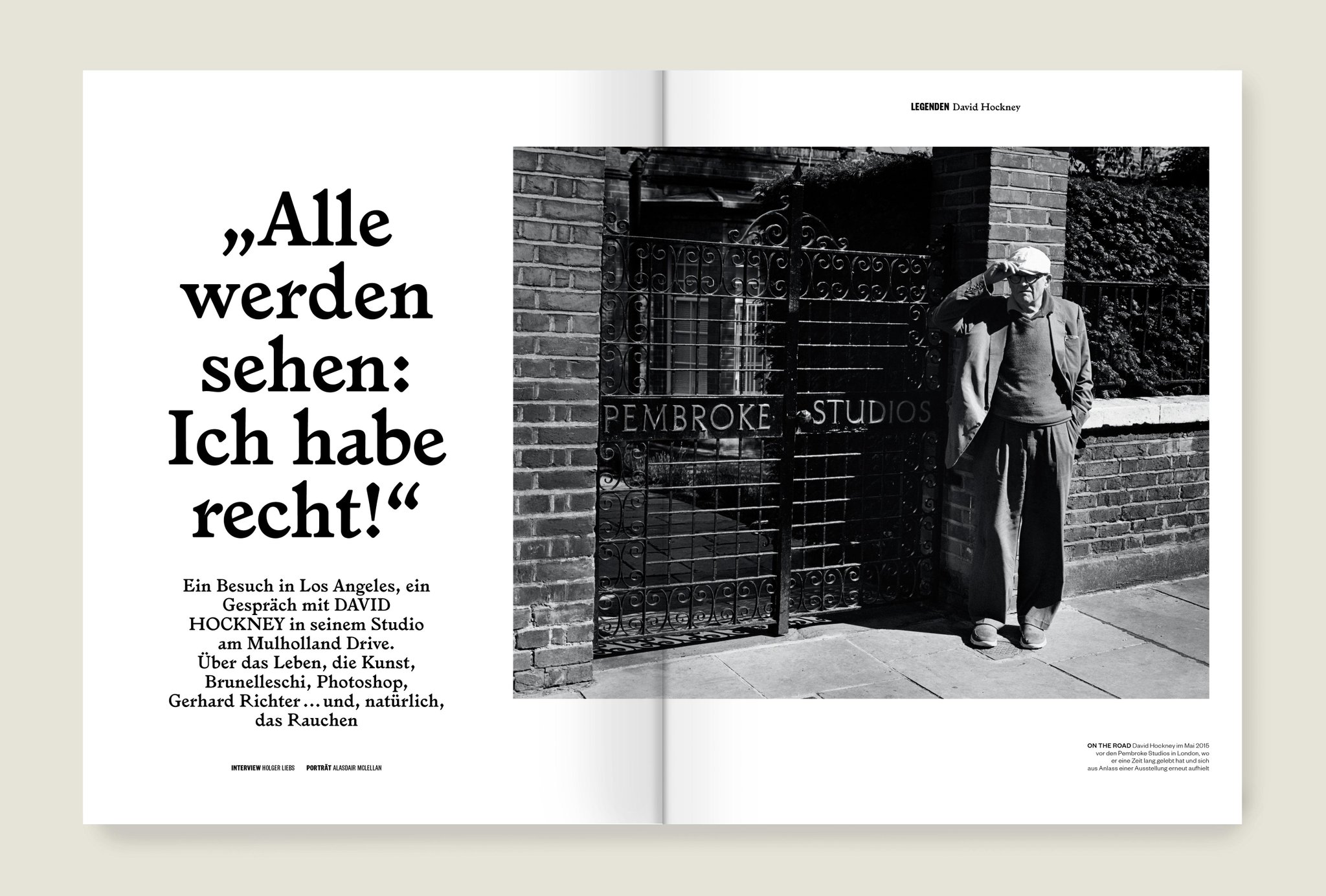 Happy Birthday, David Hockney! Der Meister wird heute 78. In unserer aktuellen Ausgabe schüttet er sein Herz aus 