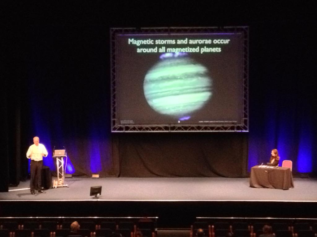 Karel Schrijver presenting the #nam2015  plenary talk on space weather - how activity on the Sun affects us on Earth