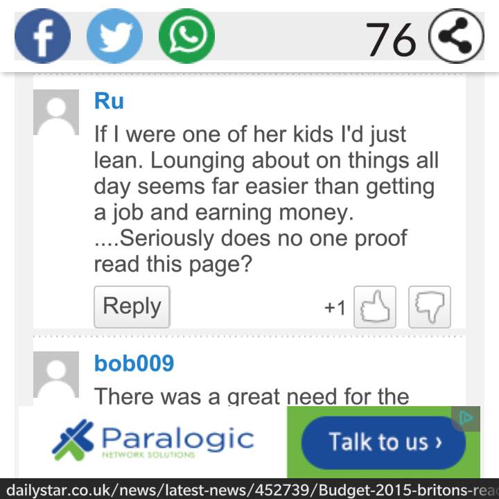 This comment on the typo in my #budget piece in the @dailystaruk made me laugh!