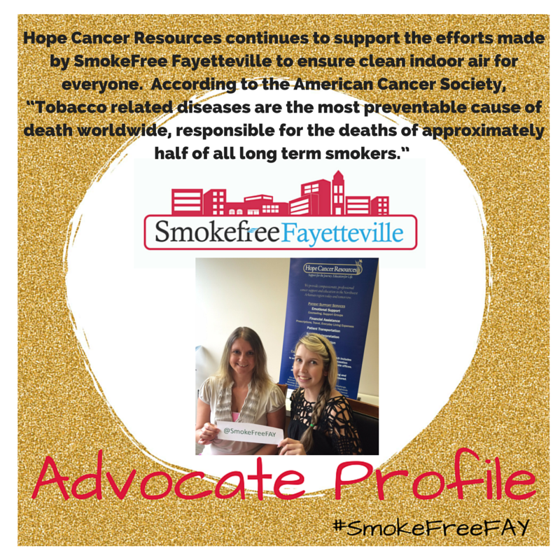 SmokeFreeFAY's tweet photo. Thank you @HOPENWA for your support of #SmokeFreeFAY! http://t.co/Wo9uBdK0by