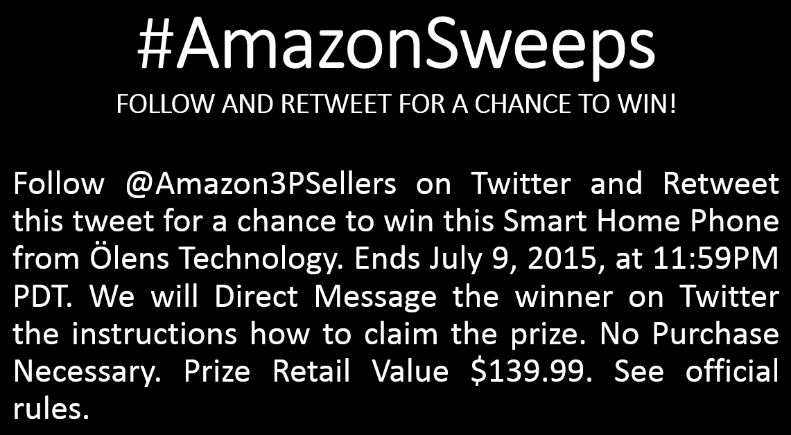 Sell_on_Amazon's tweet photo. Follow + RT for a chance to win a @RennySmartPhone!
http://t.co/nd41Uwkdc2
http://t.co/Ib1pnHasjj
#AmazonSweeps http://t.co/53vhDtM3q2