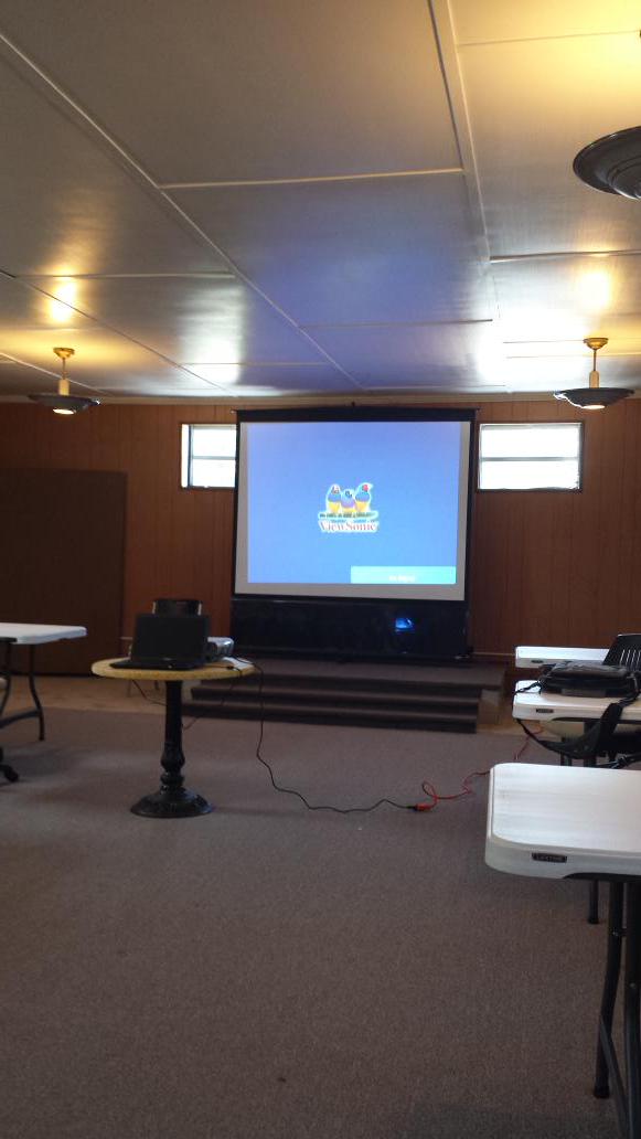 MooreForward's tweet image. Aberdeen office gets internet, projector, screen, and more. Thx to Southern Pines Rotary!  @rotary