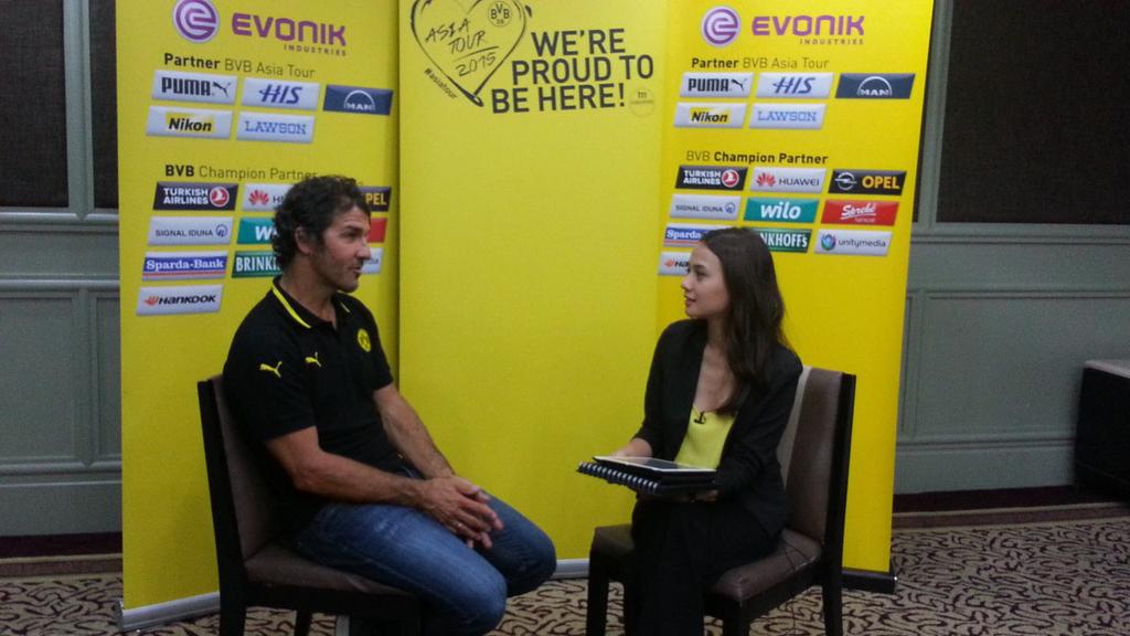 stadiumastro's tweet photo. Thanks to @BVB for letting us chat with #KarlHeinzRiedle earlier today!! #bvbasiantour http://t.co/UNuRGvzUZX