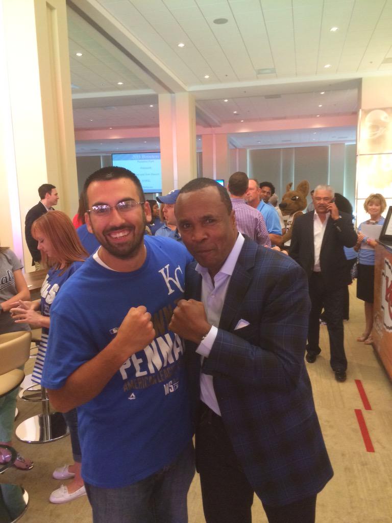 Sugar Ray kicking my butt. #legend #sugarray @SugarRayLeonard #boysandgirlsclubkc