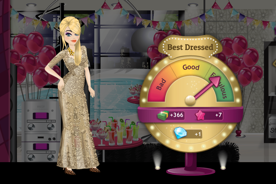 Oh, wow! It seems I’m the best dressed at the party! #SUPERSTARLIFE https://itunes.apple.com/us/app/superstar-life/id747977899?mt=8 …