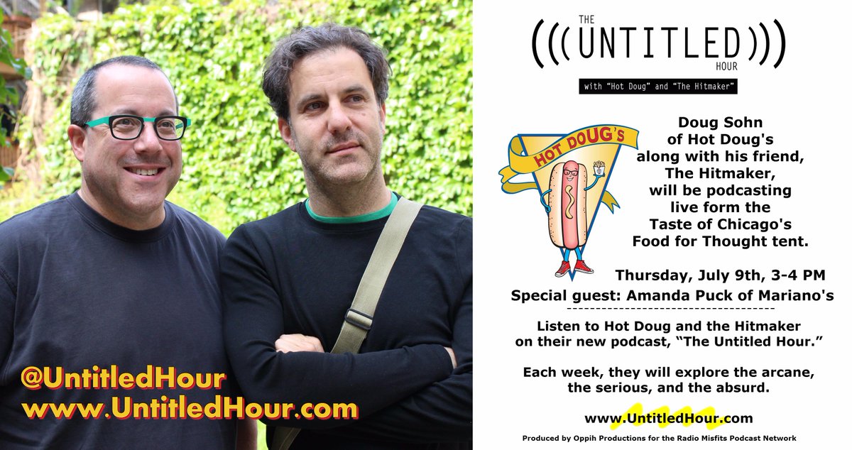 OppihShows's tweet photo. #UntitledHour podcasting from #TasteofChi! #RadioMisfits #HotDougs #Adequate - http://t.co/PUXeoksvaO http://t.co/Exxzt7agNF