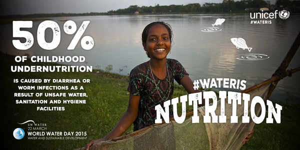 Did you know that #wateris nutrition?  Safe water and toilets means healthier, stronger children.. #sanitation
