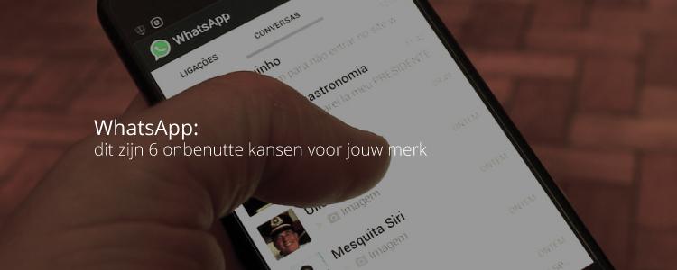 WhatsApp: dit zijn 6 onbenutte kansen voor jouw merk
citymail.nl/blog/whatsapp-…