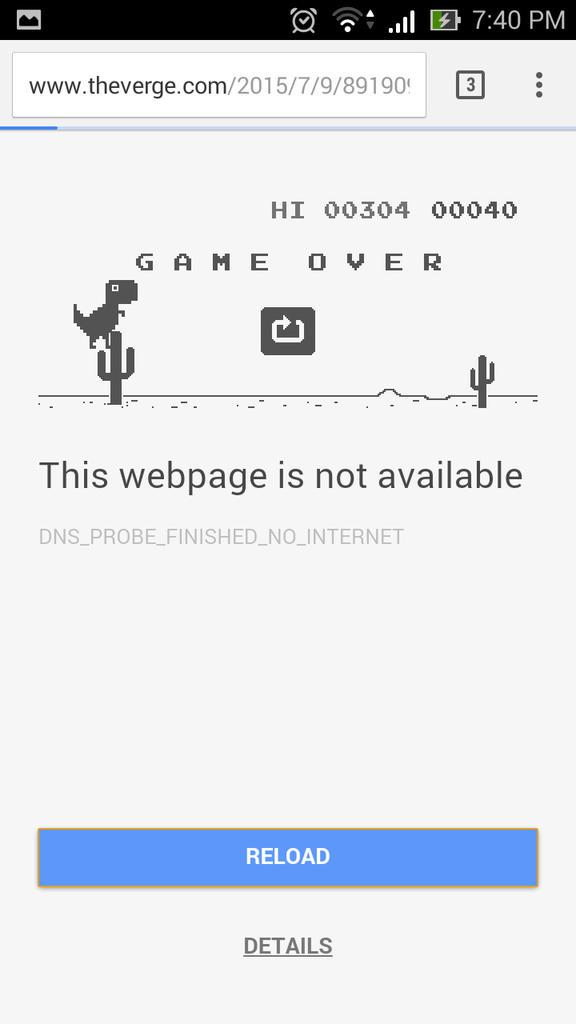 mrwhitepatch's tweet image. Ha! It&apos;s playable! #googledino