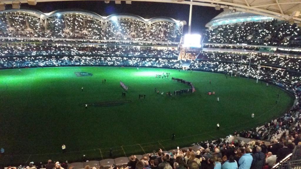 Nick Maxwell (@maxy_5) on Twitter photo Amazing tribute to Phil Walsh at Adelaide oval post game. Well done <a href="/PAFC/">Port Adelaide FC</a> and <a href="/CollingwoodFC/">Collingwood FC</a> #RIPPhilWalsh Amazing tribute to Phil Walsh at Adelaide oval post game. Well done <a href="/PAFC/">Port Adelaide FC</a> and <a href="/CollingwoodFC/">Collingwood FC</a> #RIPPhilWalsh