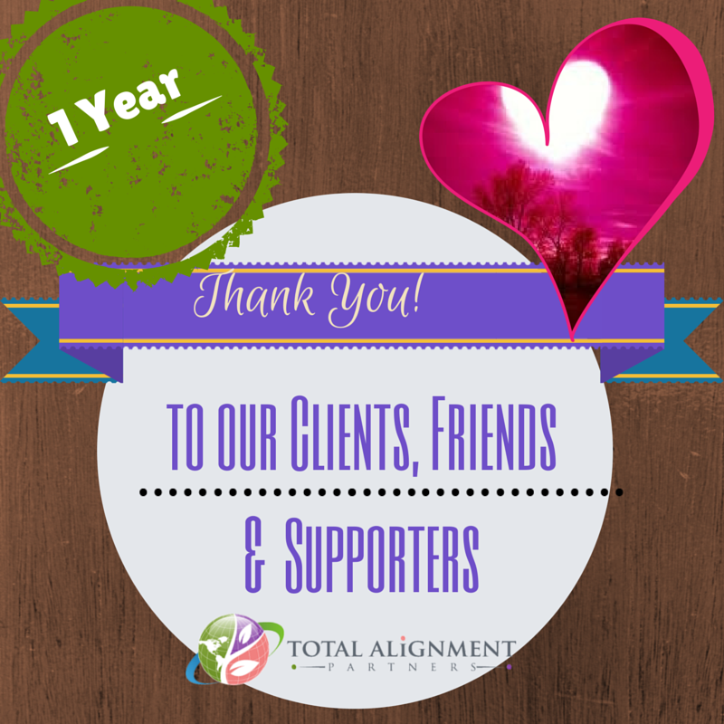 total_alignment's tweet image. Thank You!! Total Alignment Partners is celebrating its first anniversary!