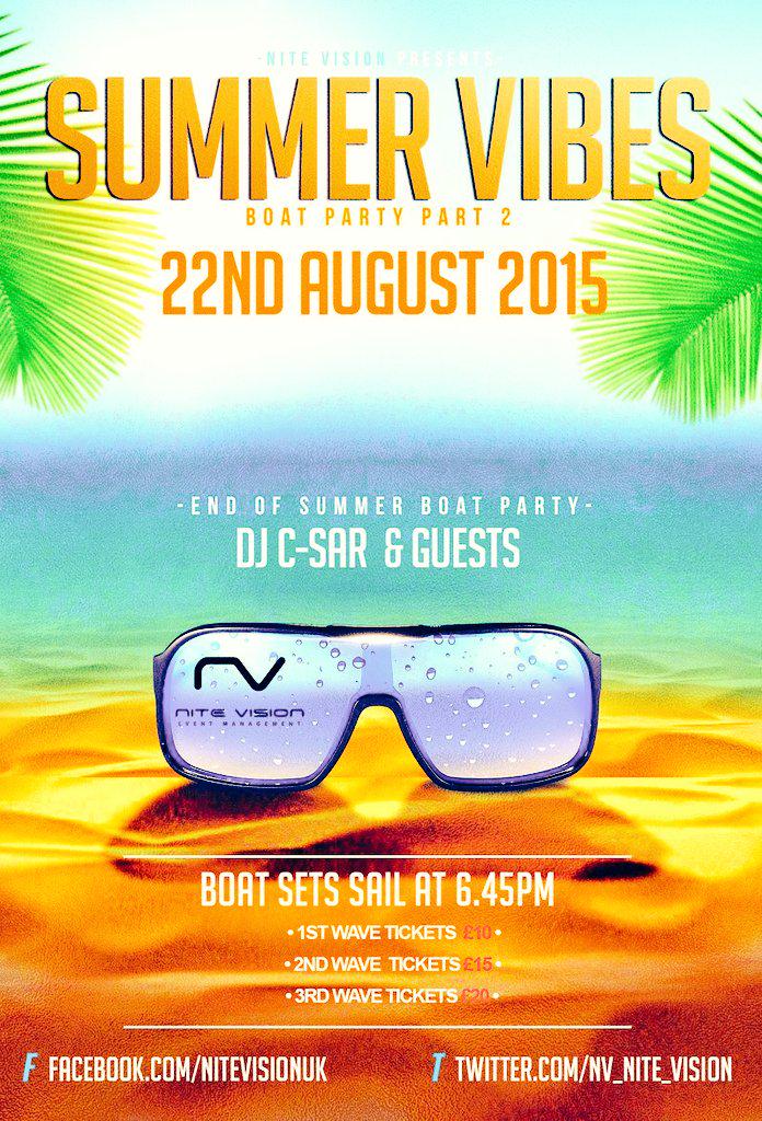 We @NV_NITE_VISION look forward to welcoming you to our 2nd instalment #SummerVibes #PartyOnTheBoat #TicketsNowOnSale