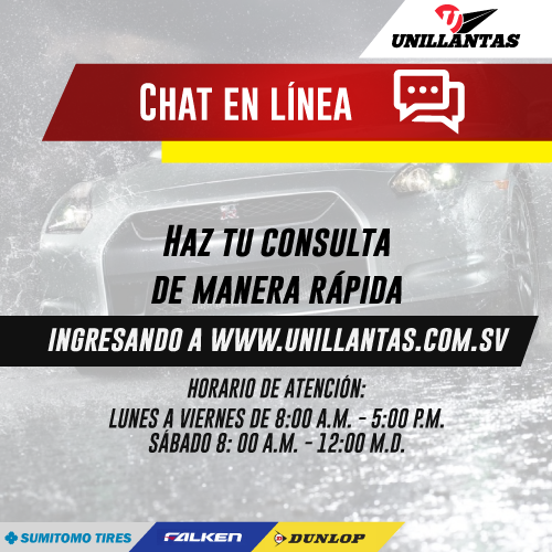 ¿Se viene el fin de semana y sigue con llantas lisas? ¡Cotiza tus llantas en: unillantas.com.sv!