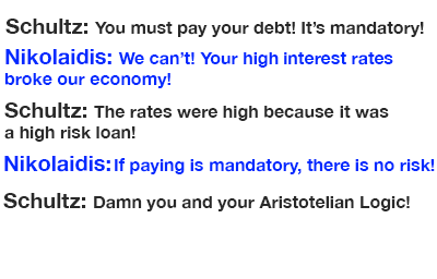 zehdefreitas's tweet image. A dialogue between a german and a greek.
#GoGreece