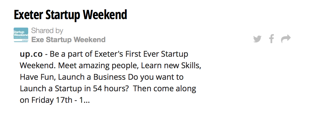 ExeterStartup's tweet photo. Found us! @mikeeng1and Can't wait for 17-19th July @innovexeter http://t.co/PYCvGvV8fT