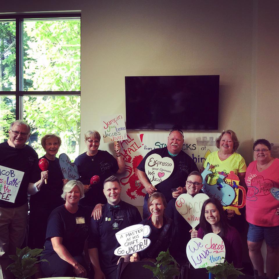 Team Jacob and his fan club is ready! #gameon #scchampion #starbuckschampion