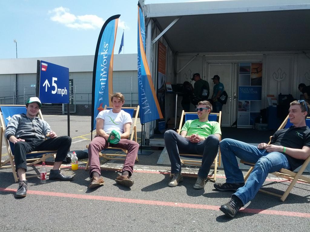 deb_dav1's tweet image. . @ExeterFS enjoying a break in the sunshine @FormulaStudent  #FS2015 #Silverstone