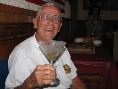 Cheers to Bob Gurr! Honorary member of the Katella Harbor Society! #Gurrtini