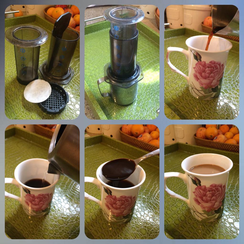 KC_Francophile's tweet photo. This is how each day begins chez moi: #café #espresso #caféallongé #cafeAmericano #réveillertôt (ou pas) #kansascity http://t.co/ILhJ449t6X