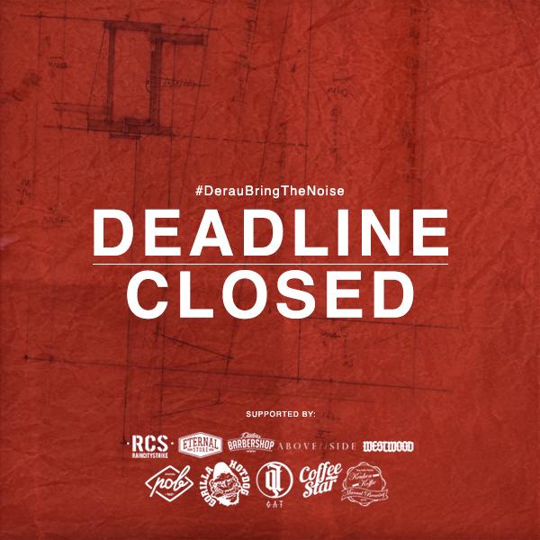 #DerauBringTheNoise disupport oleh:
<a href="/COFFEESTARcso/">COFFEESTAR OUTFIT</a> <a href="/keukenkoffie/">keukenkoffie</a> <a href="/nobjkt/">No One Better</a> <a href="/ghbogor/">gorillahotdog_bogor</a> <a href="/GATmerch/">G.A.T</a> <a href="/WESTWOODWEAR_/">WESTWOOD</a> <a href="/aboveside/">aboveside</a>