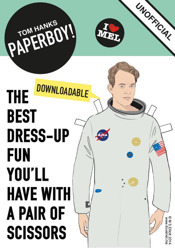 HAPPY BIRTHDAY TOM HANKS! To celebrate, you can have my paper doll for just 99p  