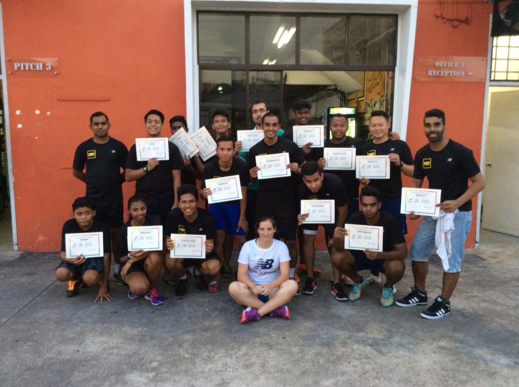 coachesacross's tweet photo. The first group of @SportCares young leaders get their #SparkStart awards @NewBalanceSG http://t.co/F9mXd9tQy7