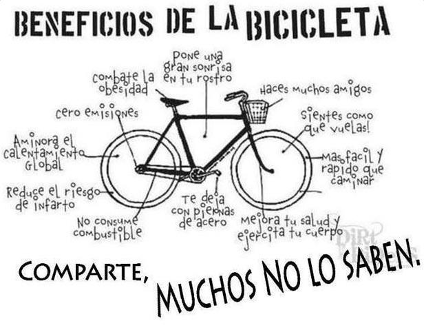 Los incontables y saludables beneficios del #ciclismo | vía @RopaCiclismo |  ¡RT para que se enteren todos!