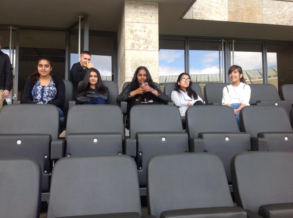 In the v.i.p. Lounge of the Olympic stadium