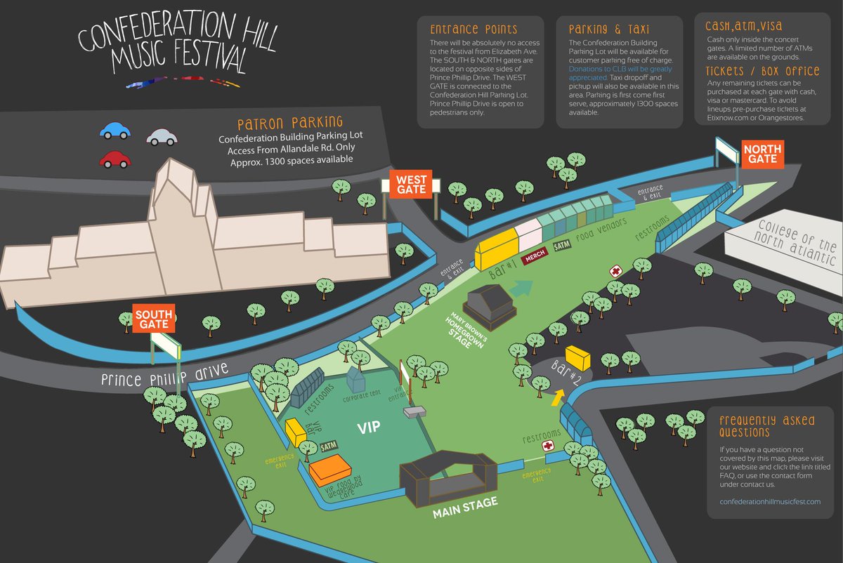 ConfedMusic's tweet photo. Just a reminder that access and parking info is available on our festival map, found here and on our website! http://t.co/MKv9i7Bskb