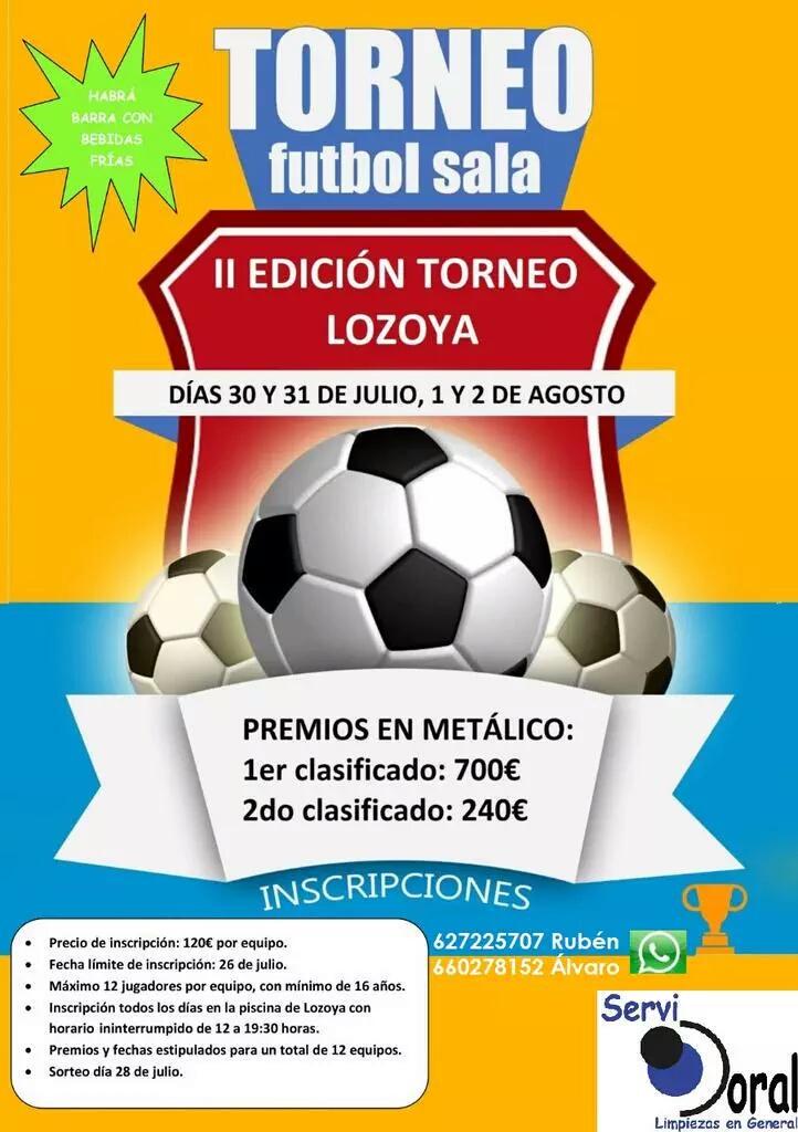 LozoyaFS's tweet photo. Segunda edicion del TORNEO DE FUTSAL DE LOZOYA! Apuntate hasta el 26 de Julio. Premios en metálico! http://t.co/Bah0kUKOUK