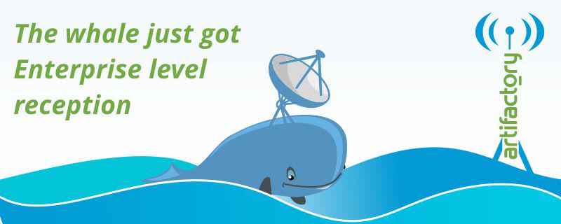jfrog's tweet photo. Feel like a whale is on your network? Byebye network worries- hello remote #Docker registries! http://t.co/y1bUVwcHds http://t.co/Ksa6okbdFx