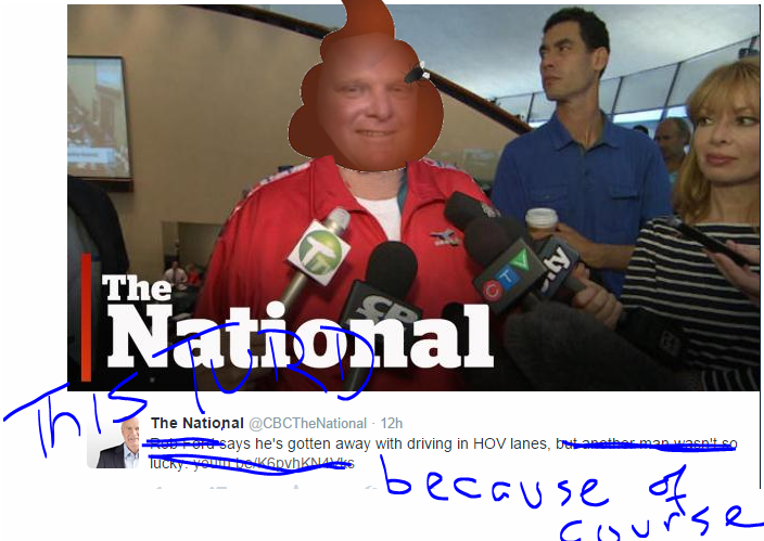 dexter_doggie's tweet photo. #newsnotnews #TOpoli #HOVlanes #ThisTurd http://t.co/Tb7EyORVF0