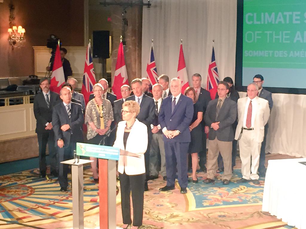 bethwevans's tweet photo. .@Kathleen_Wynne at #CSTOA Climate Action Statement signing - 'This statement unites us & moves us forward to #COP21' http://t.co/wuEwWsMmYD