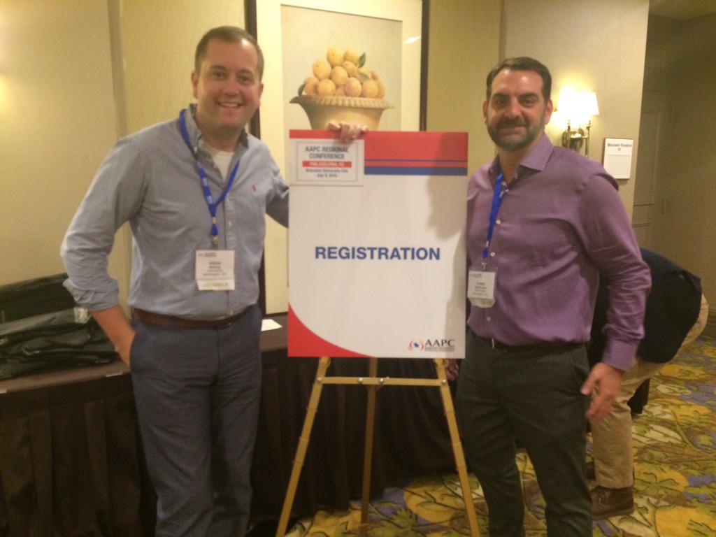 DSPolitical's tweet photo. Kevin (@kpwalling) and Chris (@chrismassicotte) are representing #TeamDSP at #AAPCPhilly! http://t.co/LTfEhNfwZ6