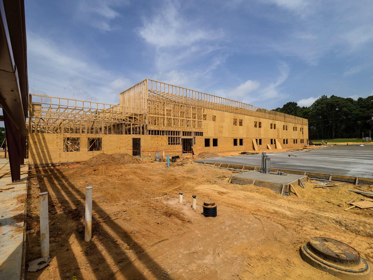 Moving along on construction on the 1st academic wing.