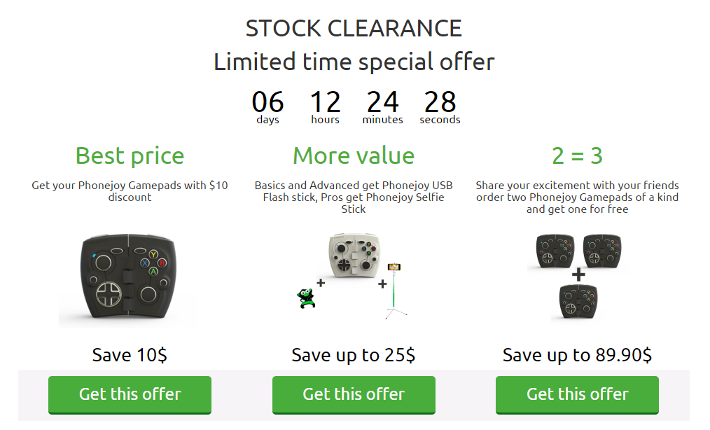 Only one week left to grab our exclusive spicial offer. Don't miss your buttons! Hurry up! phonejoy.com