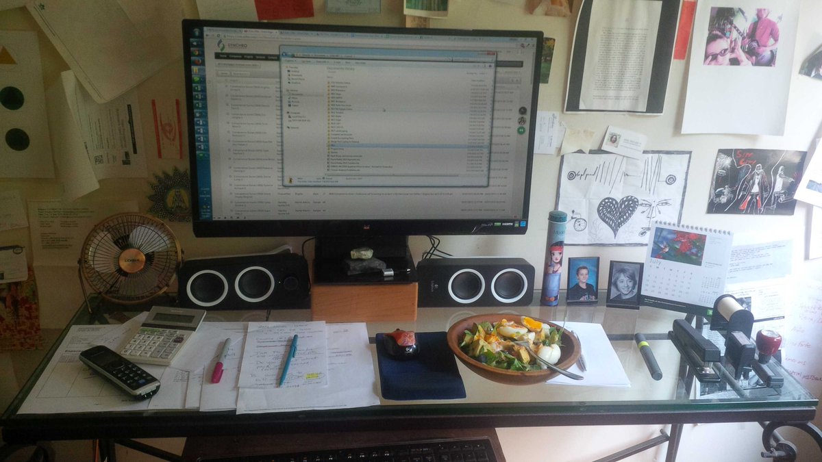 oceanhellman's tweet image. Home...Work. In my cave, singing and chomping salad and counting my blessings. Everyday. Xo