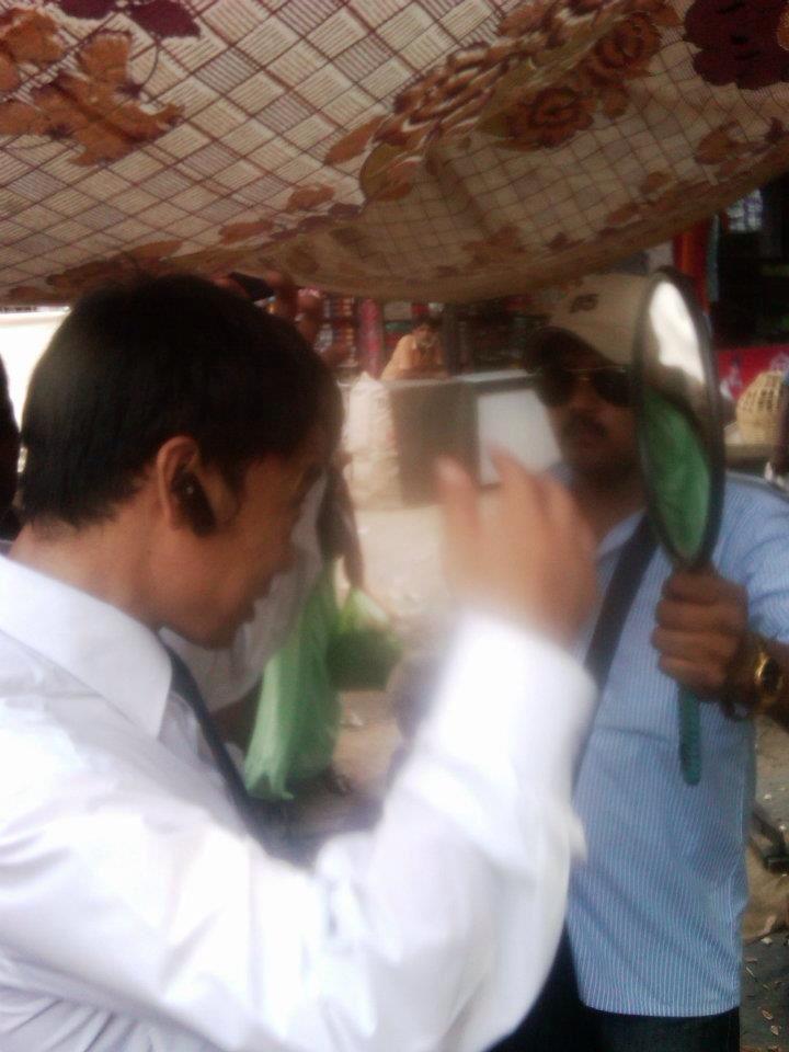 rai_basant's tweet photo. Shooting for a TVC π #JustforFun #DifferentStroke πππ http://t.co/NTauh4TxuI