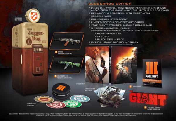 Collector's Edition for #BlackOps3 revealed. Contains mini fridge.