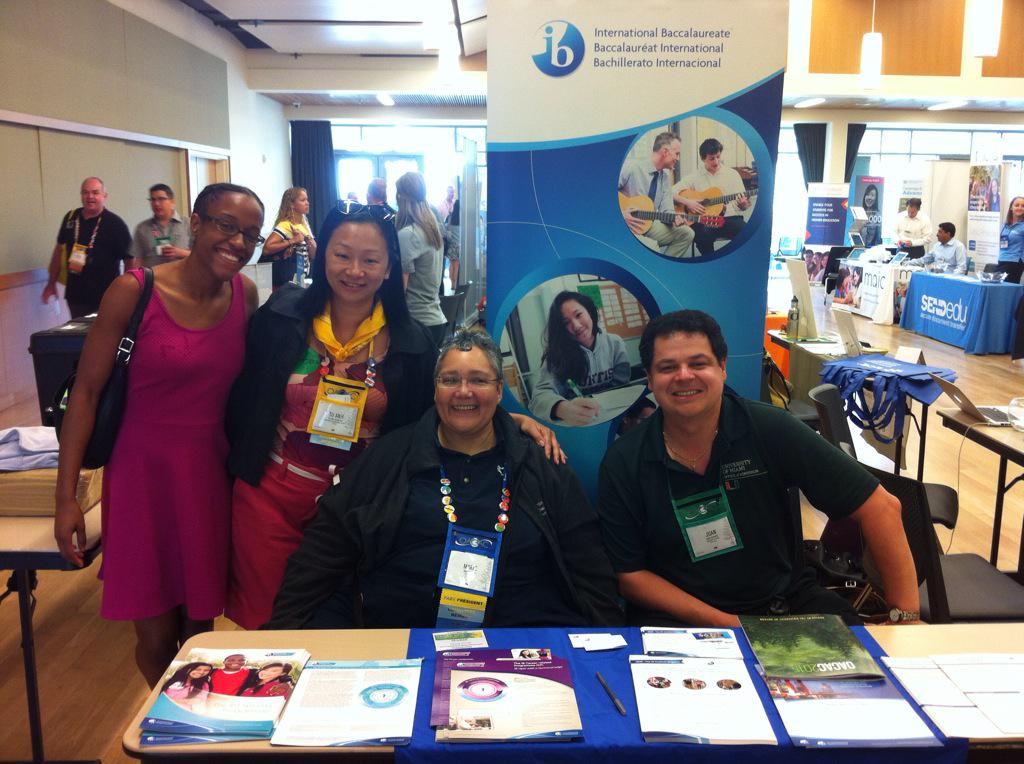 IntlACAC's tweet photo. IB booth at Exhibit Hall enjoying the camaraderie #OACAC2015 http://t.co/9EXqBO6CIx