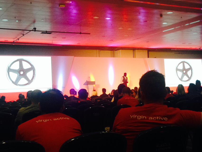 gillian_reeves's tweet photo. Derek Redmond on stage now @VirginActiveWay #VALIVE2015 #motivation #inspiration http://t.co/VaMnpCRUUm