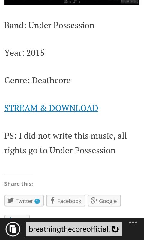 UPossession's tweet image. Our single on breathing the core, go check it out
